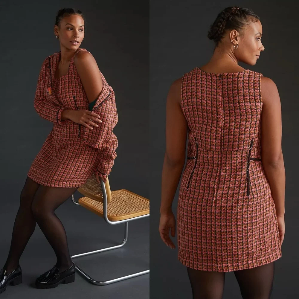 Anthropologie Maeve Tweed Dress 2 Piece Set - Picture 2 of 16